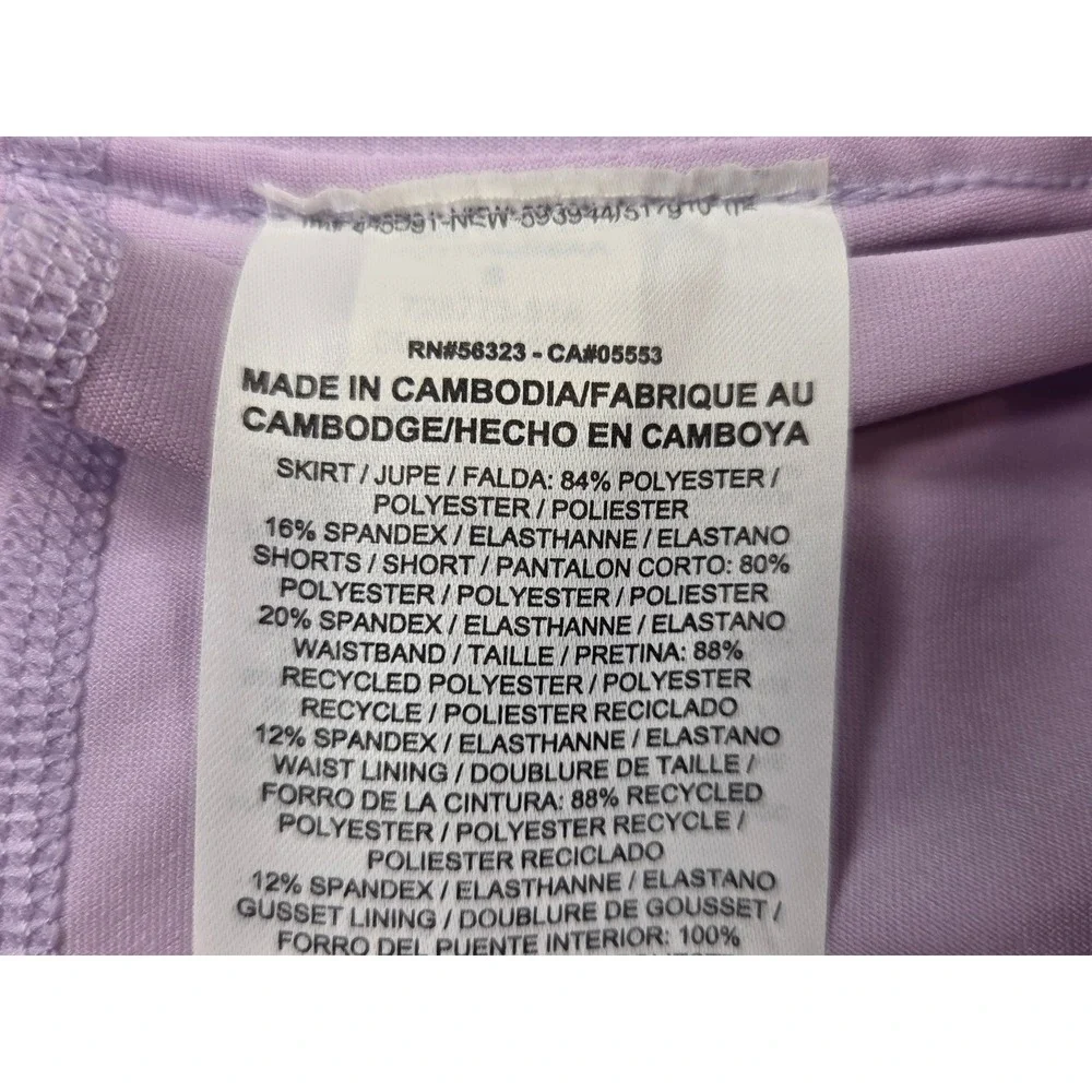 Nike Court Victory Pleated Tennis Skirt Lavender Purple Black Trim Small Skort